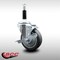 Service Caster 4'' SS Thermoplastic Rubber Swivel 7/8'' Expanding Stem Caster with Brake SCC-SSEX20S414-TPRB-TLB-78 - alternate 2